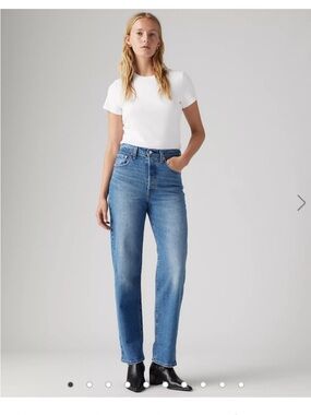 Levi's Straight-Leg Jeans in Medium Blue Wash